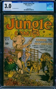 JUNGLE COMICS #39 FICTION HOUSE ¡CALIFICADO 3.0 POR CGC! 1943 - Imagen 1 de 1