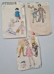 Vintage Toddler Child Sewing Patterns X3-Butterick 525, Weigels 1841, Jiffy 8303 - Picture 1 of 7