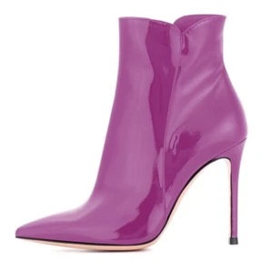 Concise Women Ankle Boots Pointed Toe 12CM High Heels Dress Party Booties Shoes - Picture 1 of 21