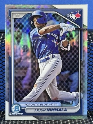 2024 Bowman Chrome ARJUN NIMMALA Toronto Blue Jays Refractor - Image 1 of 2