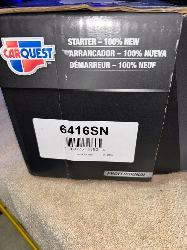 Arrancador Carquest 6416SN para 1995 GMC Sonoma C1500 etc. sin carga central Foto 1 de 1