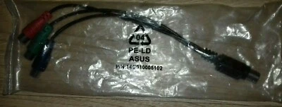 Adapterkabel - Mini Din 7-Pin S-Video Stecker / RGB Cinch - ASUS 14G010005102 - Bild 1 von 3