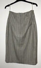 Ladies Warm Grey Striped Winter Skirt Size 10