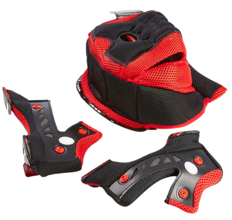 Juego de almohadillas interiores y mejillas O'Neal Blade para casco rojo Foto 1 de 1