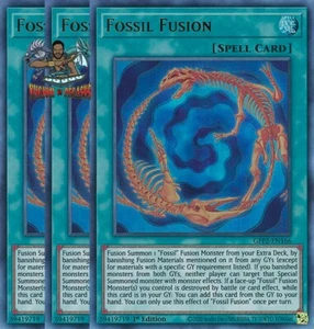 Yugioh! 3x Fossil Fusion GFP2-EN166 Ultra Raro 1a Edición Casi Nuevo - Imagen 1 de 1