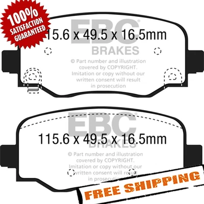 Pastilhas de freio traseiras EBC DP42237R Yellowstuff para 2015-2018 Fiat 500X - Imagem 1 de 4