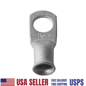 20pcs Tinned Copper Lugs 4AWG 3/8" Stud Eyelets Battery Terminals Wire Connector - Picture 1 of 9