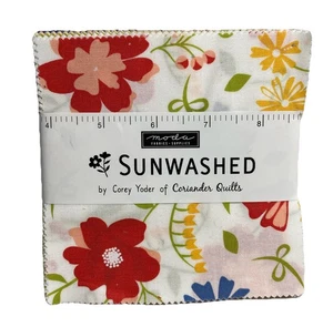 MODA Sunwashed Charm Pack 5" Squares NEW - Picture 1 of 2