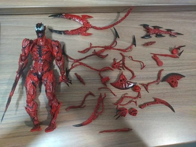 Increíble figura de acción Marvel Carnage Revoltech Yamaguchi auténtica usada completa Foto 1 de 2