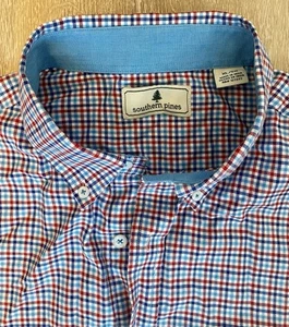 Southern Pines Men’s Blue & Red Plaid Long Sleeve Shirt Size XL - Picture 1 of 12