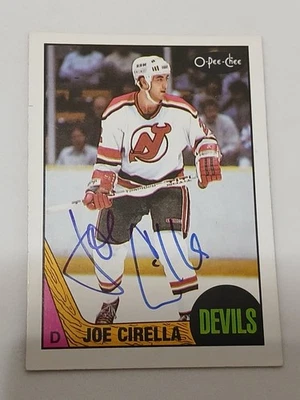Joe Cirella New Jersey Devils 1987 O-Pee-Chee Autograph Card #170 READ DESCRIP  - Image 1 of 2