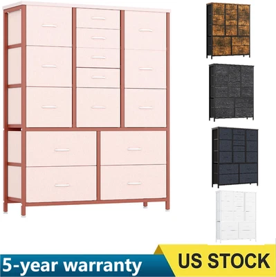 Cómoda organizadora de tela de almacenamiento 15 cajones muebles de dormitorio marco de acero Foto 1 de 4