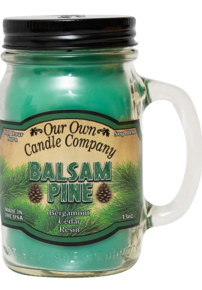 Vela perfumada de pino bálsamo - Tarro de 13 oz vela perfumada árbol de Navidad totalmente nueva Foto 1 de 1