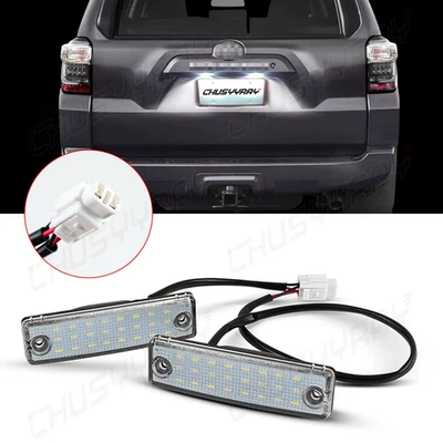 Par de luces de matrícula LED 6000K para Toyota 4Runner Sequoia 1996-2019 Foto 1 de 4