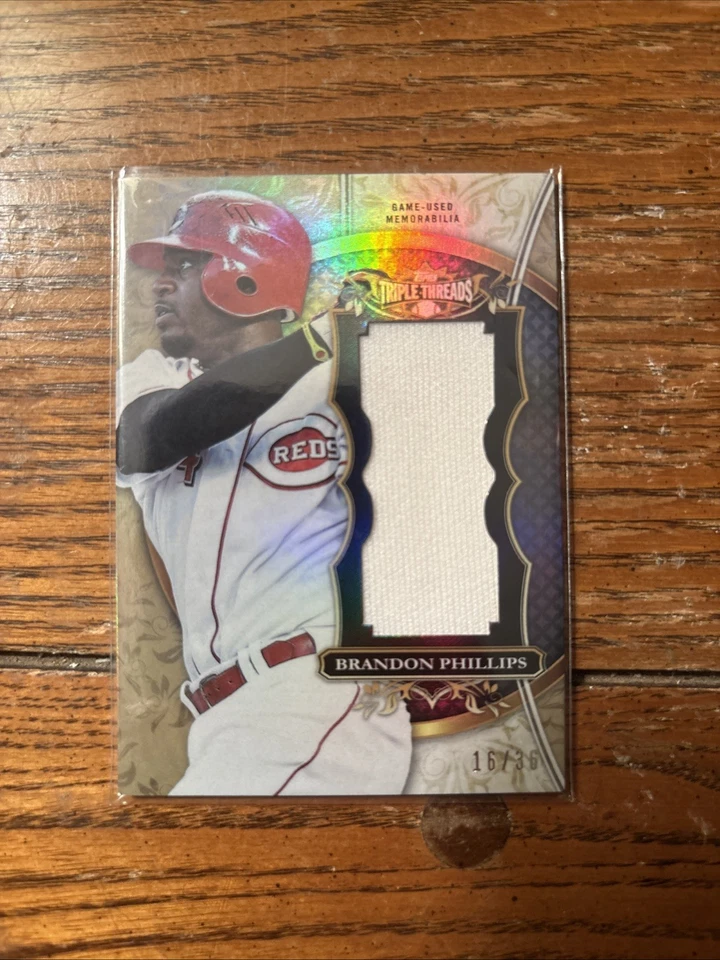 2013 Topps Triple Threads-Unity Jumbo Relics Brandon Phillips #TTUJR-BP1/36 MEM Foto 1 de 2