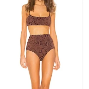 Mara Hoffman Sia braun Schlangenleder Bikini neu ohne Etikett Größe Small - Bild 1 von 7