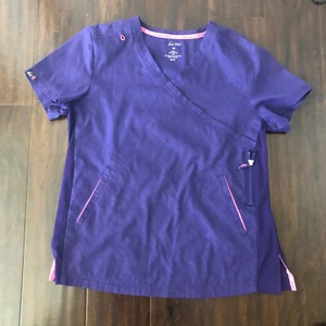 koi Scrubs slim fit purple M size Patterned Top - Picture 1 of 10