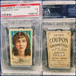 1916 T82 Movie Stars Smoke Coupon Back T213 Dorothy Gish Sisters PSA 3 - Picture 1 of 1