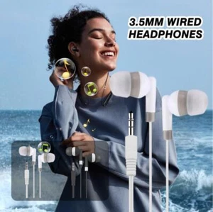 Earphones Wired Headphones In Ear High Definition Deep ◇~ AUX Jack 3.5mm U V8K9 - Picture 1 of 11