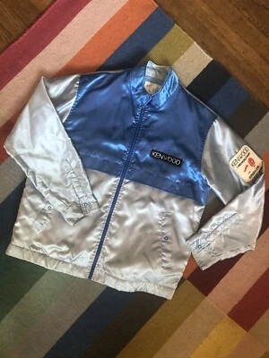Vintage Kenwood Satin Jacket Blue Made In Japan Small Medium - Image 1 of 4