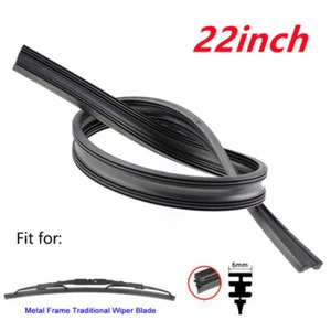4pcs 22" Car Frame Windshield Wiper Blades Refills Windshield Replacement Strip - Picture 1 of 5
