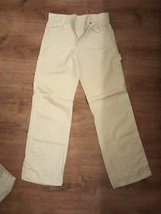 Vintage 1970s Wrangler Kids Size 12 Regular White Pants WPL6428 - Picture 1 of 14