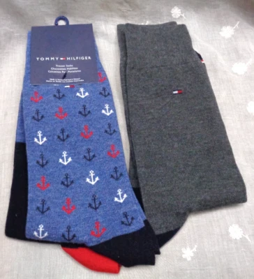 Lote/3 Calcetines Pantalón TOMMY HILFIGER Mezcla Algodón RN#77806 CA#50900 Azul/Ancla Foto 1 de 4