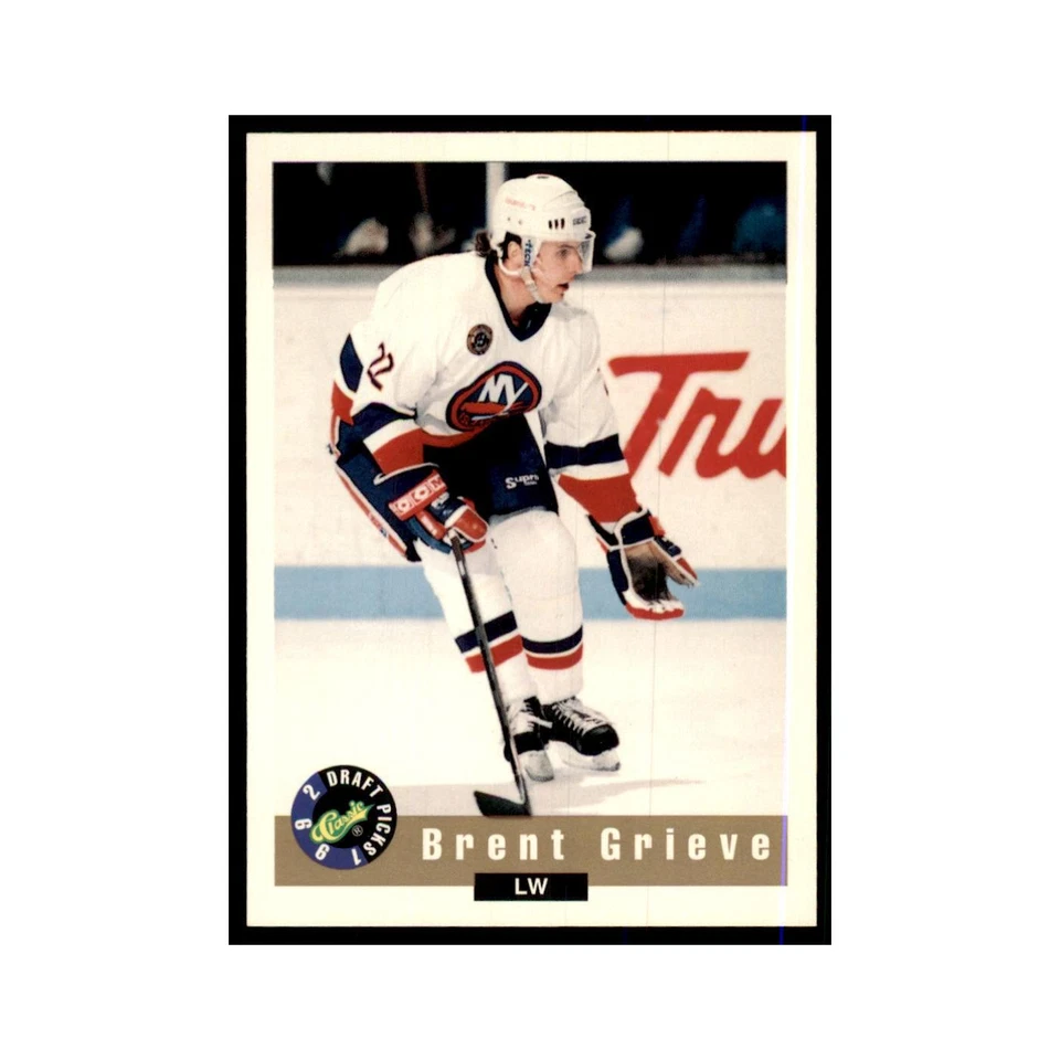 1992 Classic Draft Picks Brent Grieve Hockey Cards #100 - Image 1 of 3