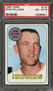 BB - 1969 Topps - #118 - Stan Williams - PSA 8 - casi nuevo-como nuevo - Imagen 1 de 2