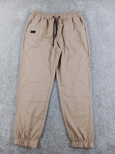 Shein Mens Pants XL Beige Drawstring Joggers Polyester - Picture 1 of 13