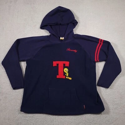 Sudadera con Capucha Looney Tunes De Colección Para Mujer 2XL Piolín Pájaro Azul Marino Bolsillo Foto 1 de 4