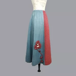 Vintage Chessa Davis Skirt Small Maxi Western - Picture 1 of 10
