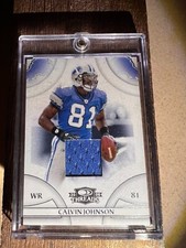 2008 Donruss Threads 🏈🏈 Calvin Johnson 🔥🔥 GAME WORN JERSEY 🔥🔥 Patch /250