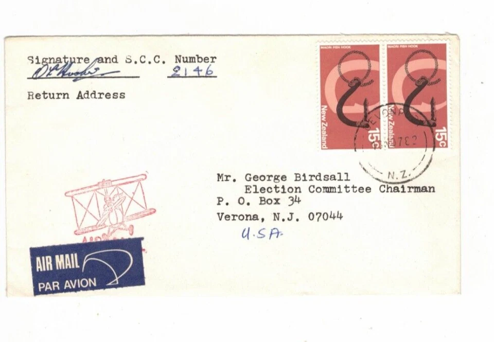 Nueva Zelanda 1978 PRIMER VUELO Cubierta, CDs DEVONPORT ¡FIRMADO! Foto 1 de 1