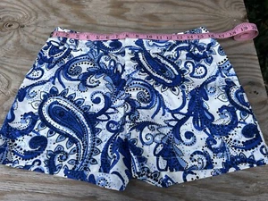 INC International Concepts Blue Paisley Sailor Shorts - Size 6 - Picture 1 of 4
