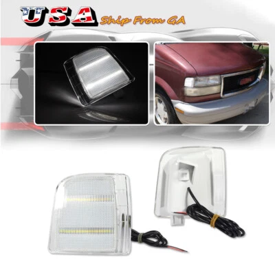 For 1995-2005 Chevrolet Astro Safari Clear White LED Parking Corner Lights Set - Image 1 of 4