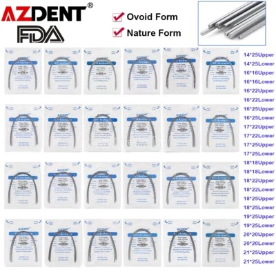 AZDENT Ortodoncia Dental Super Elástico Niti Rectangular Arco Alambres Ovoides/Naturaleza Foto 1 de 4