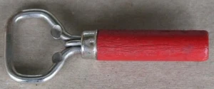 Apribottiglie vintage con manico in legno rosso - Foto 1 di 2