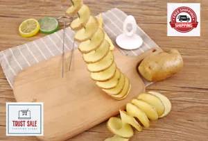 Potato Spiral Cutter Vegetable Spiralizer Cucumber Slicer Spiral Chips Kitchen - Picture 1 of 12