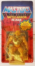 Masters Of The Universe Battle Armor He Man Figure Vintage MOC 1983 Mint On Card