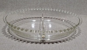 Imperial Glass Candlewick 10 1/2" Oval Vegetable Bowl with Scalloped Divider - Picture 1 of 5