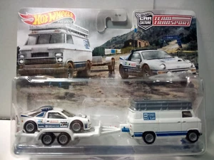 Hot Wheels Car Culture Team Transport FORD RS200 with TRAILER & RALLY VAN *MIP* - Picture 1 of 2