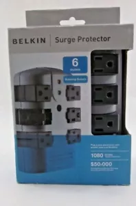 Belkin Protettore sovratensioni spina girevole, 6 prese, 1080 joule, grigio - Foto 1 di 1