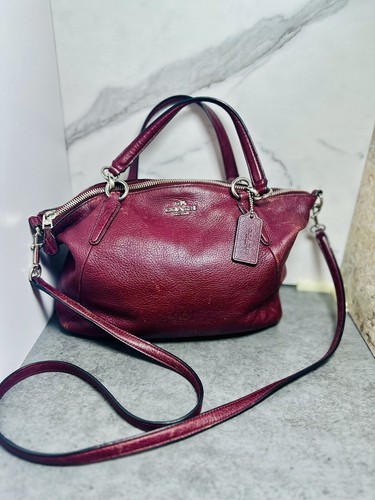 Borsa Coach borsa a mano tracolla rosso scuro S M borsa a tracolla f36675 KELSEY