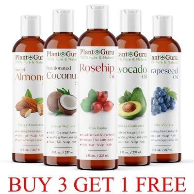 8 oz. Carrier Oil 100% Pure Natural Cold Pressed For Skin, Hair Growth, Massage - Image 1 of 4