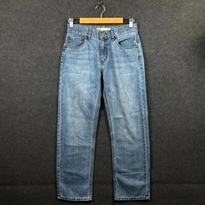 Levi's 505 Boys Jeans Size 18 Reg Blue Denim Regular Fit Straight Zip Fly - Picture 1 of 16