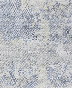 Modern Spectacular Hand Made Area Rug Modern 3 X 5 Modern Blue New - Picture 1 of 8