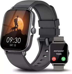 Smart Watch Pedometer 24/7 Heart Rate Blood Oxygen Monitor 1.85" HD Touch Screen - Picture 1 of 6