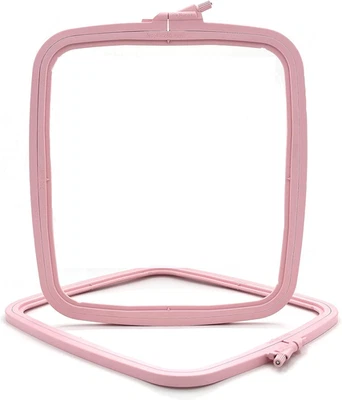 Nurge Pink Large (No:4) Plastic Square Embroidery Hoop, Cross Stitch Hoops, Punc - Image 1 of 4