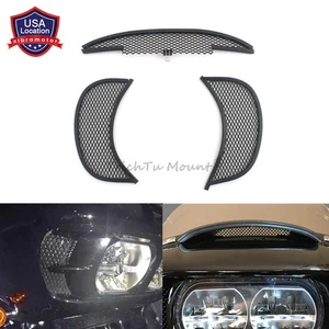 Adjustable Black Fairing Mesh Vent Screen Grill For Harley Road Glide FLTR CVO - Bild 1 von 21